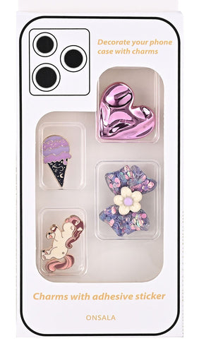 Charms Pimp Your Phone Metal og Plastik 4 stk