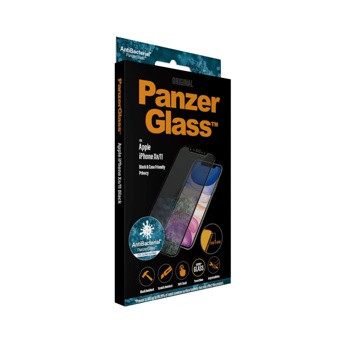 PanzerGlass iPhone XR/11 Privacy, Black - billede 4
