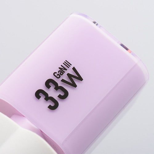 Oplader 33W USBC/USBA Violet