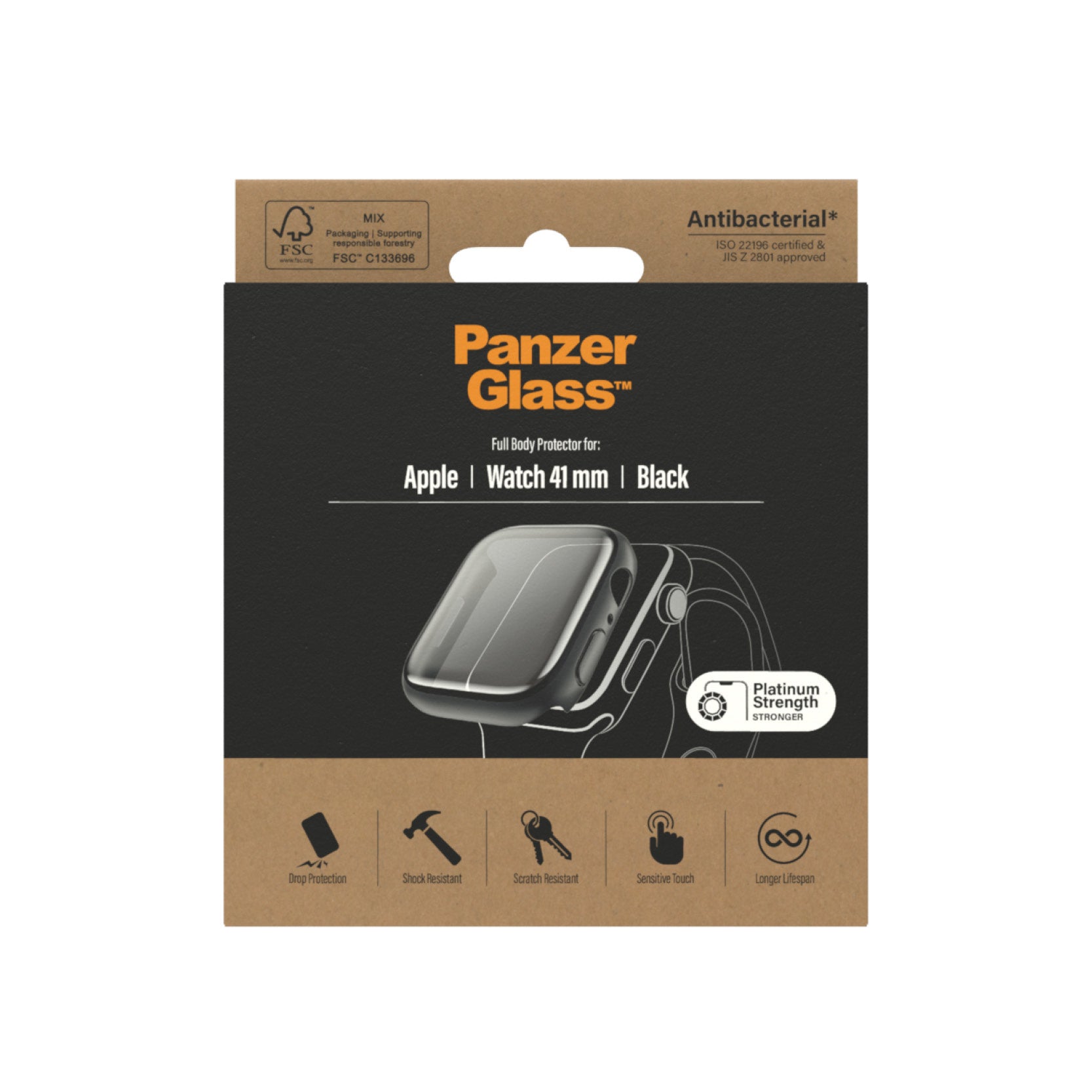 PanzerGlass Full Body Apple watch 7 (41mm) Black AB - EOL - billede 3