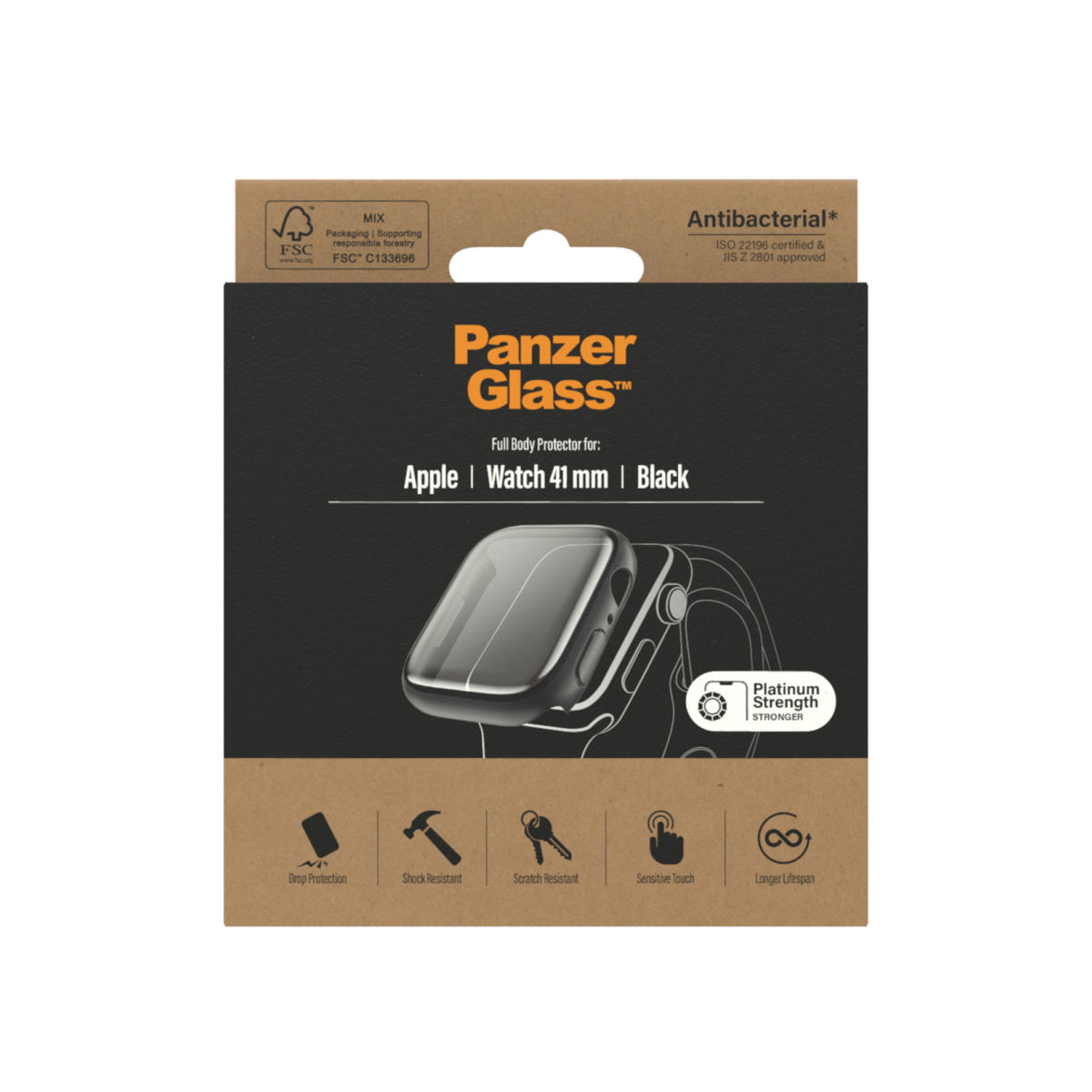 PanzerGlass Full Body Apple watch 7 (41mm) Black AB - EOL - billede 3