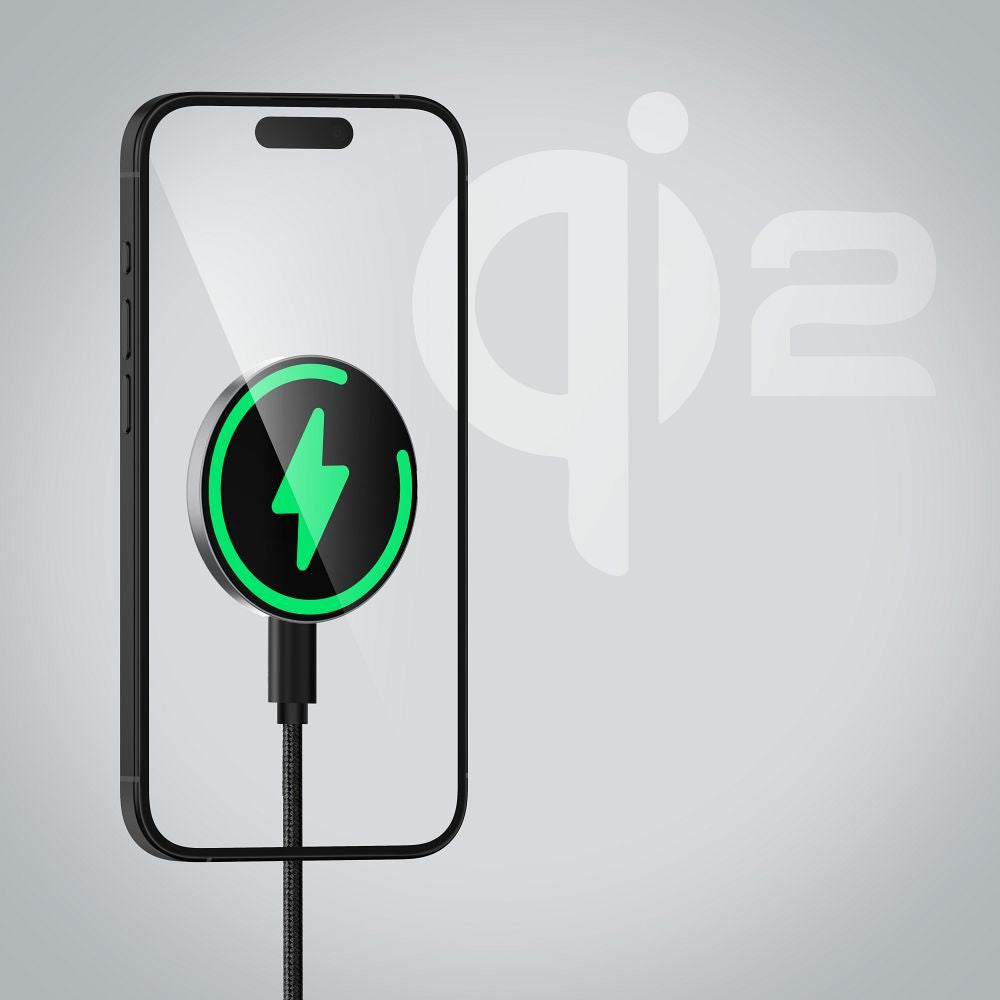 Trådløs oplader 15W Sølv Qi2 - billede 6
