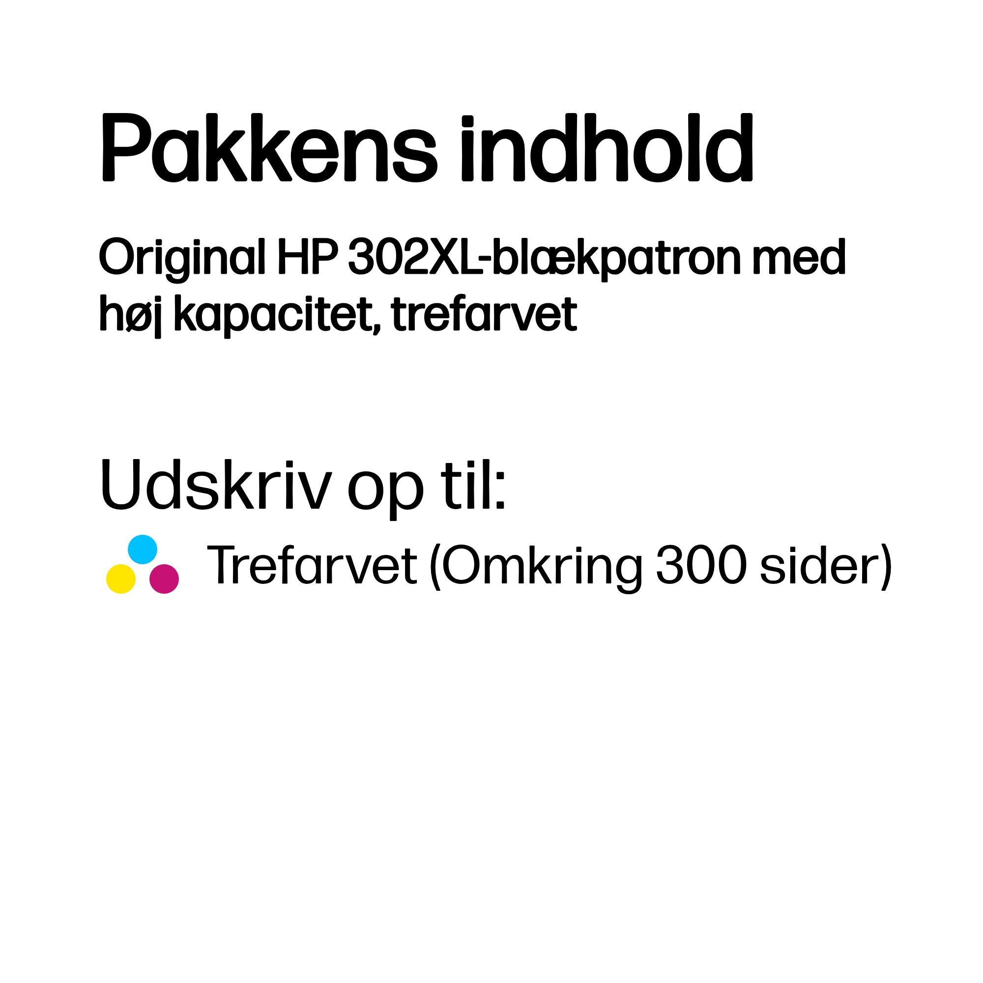 HP 302XL color ink - billede 3