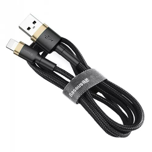BASEUS USB Cable - Cafule CALKLF-CV1 IPHONE lightning 2M 1.5A black-gold - billede 2