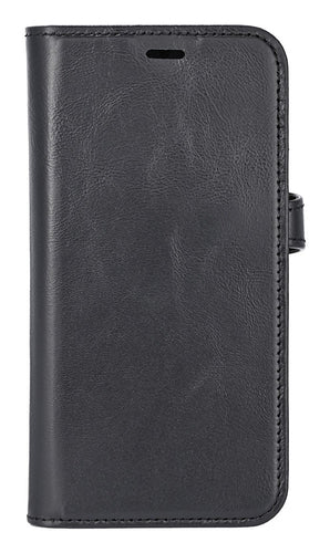 iPhone 16e / 17e Læder Wallet Flip Cover MagSeries med kortholder – Sort – Buffalo