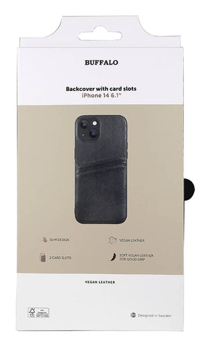 iPhone 14 Cover med kortholder 2 6 1 – Sort – Buffalo