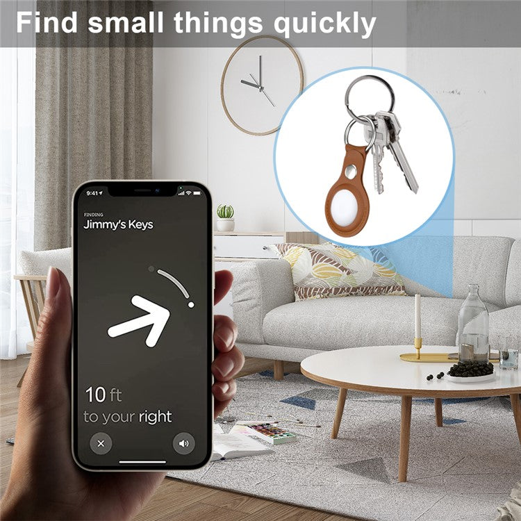 Apple airtag Holder Brun Læder - EOL