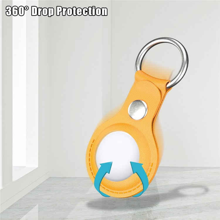 Apple airtag Holder Gul Læder