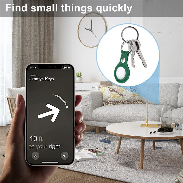 Apple airtag Holder Grøn Læder