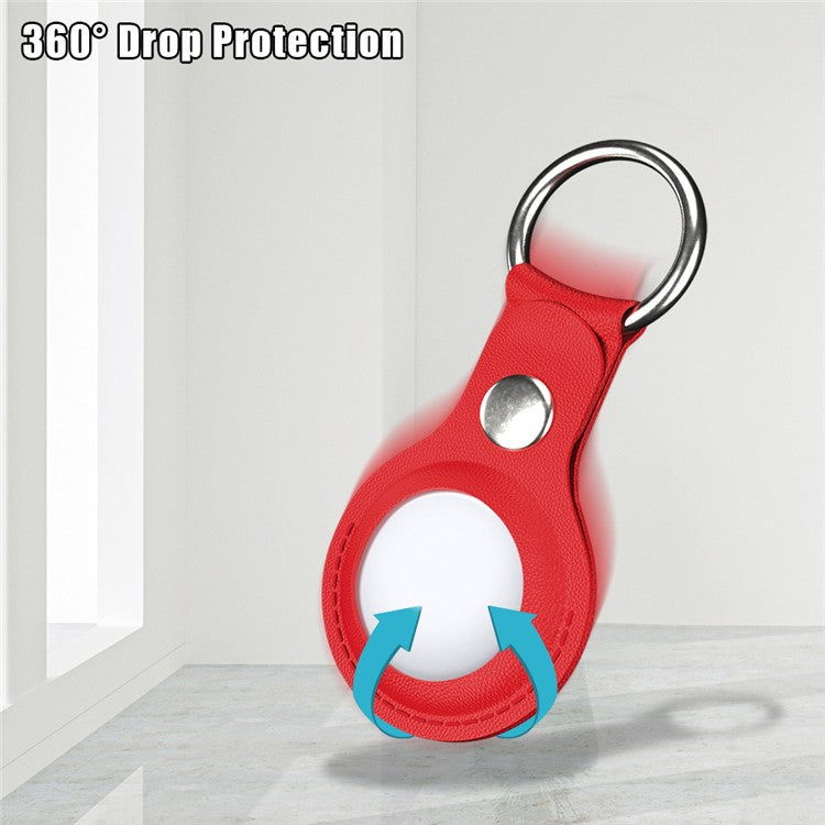 Apple airtag Holder Rød Læder