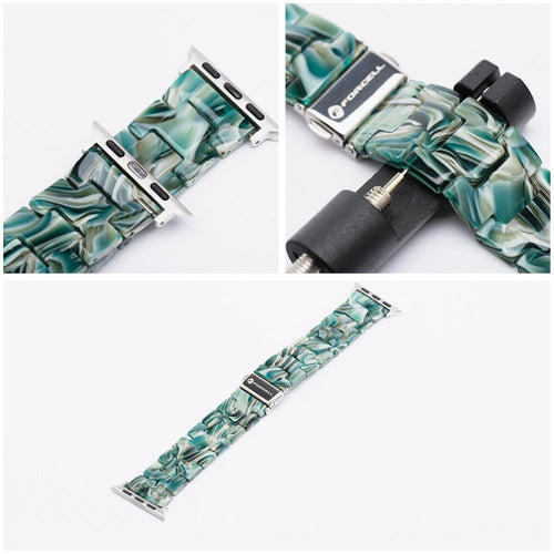 FORCELL Marble Textured Resin Strap - Green - 42/44/45/49 mm