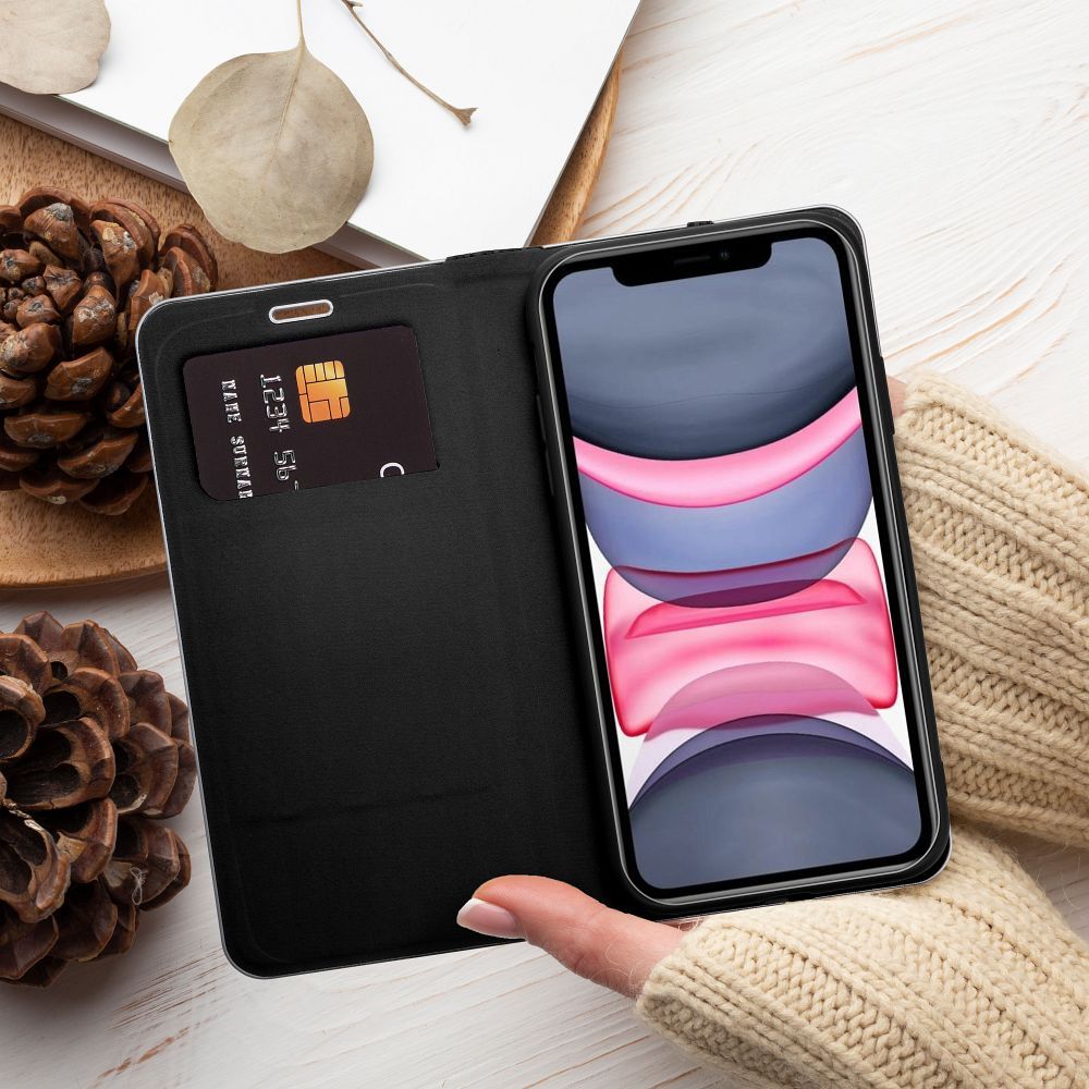 iPhone 14 Wallet Flip Cover Luna – Sort