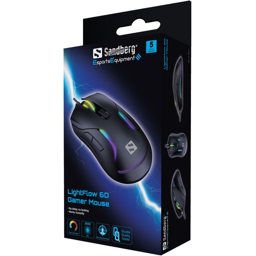 Sandberg LightFlow 6D Gamer Mouse, Black