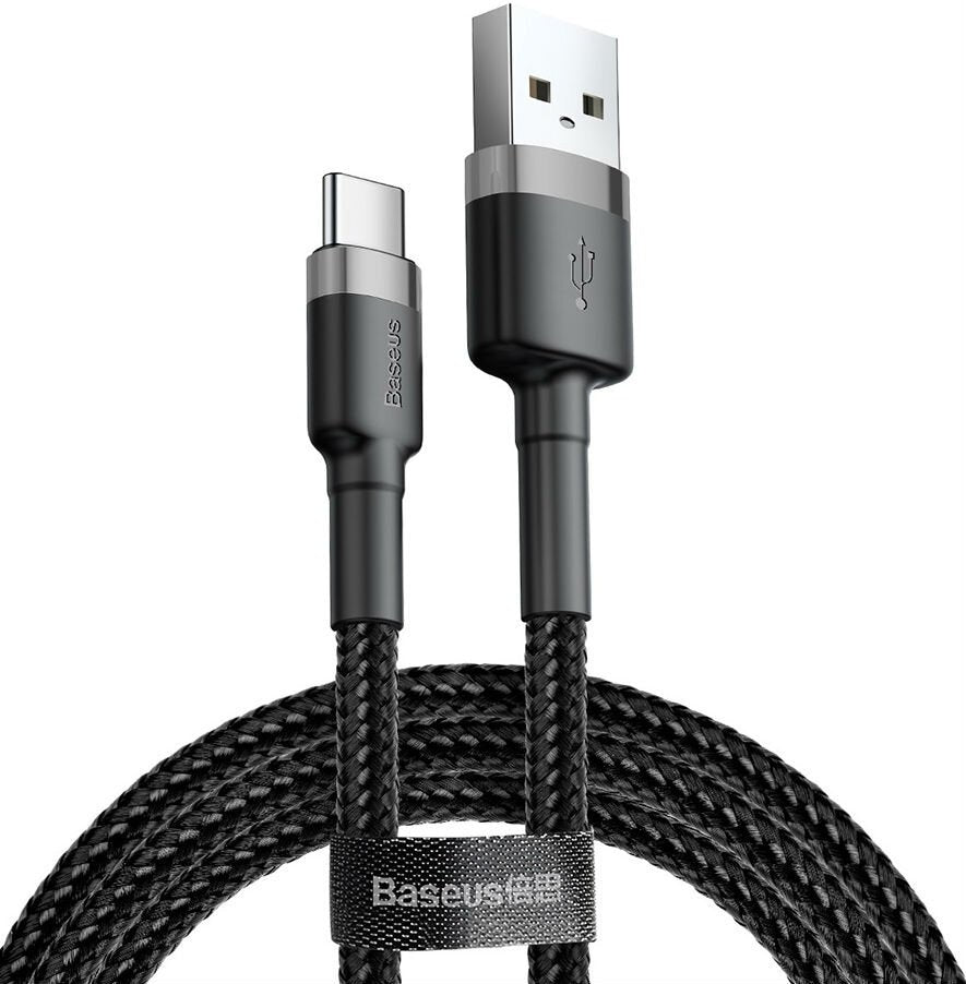 Kabel USBA/USBC 0,5m Sort/Grå