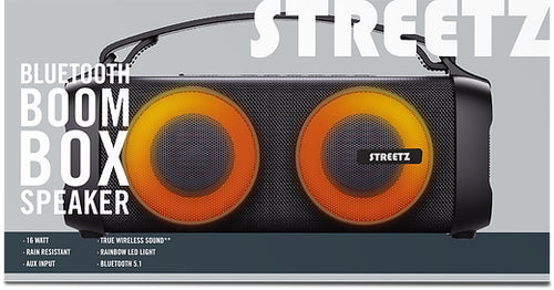 Streetz BoomBox 2x4W BT Sort