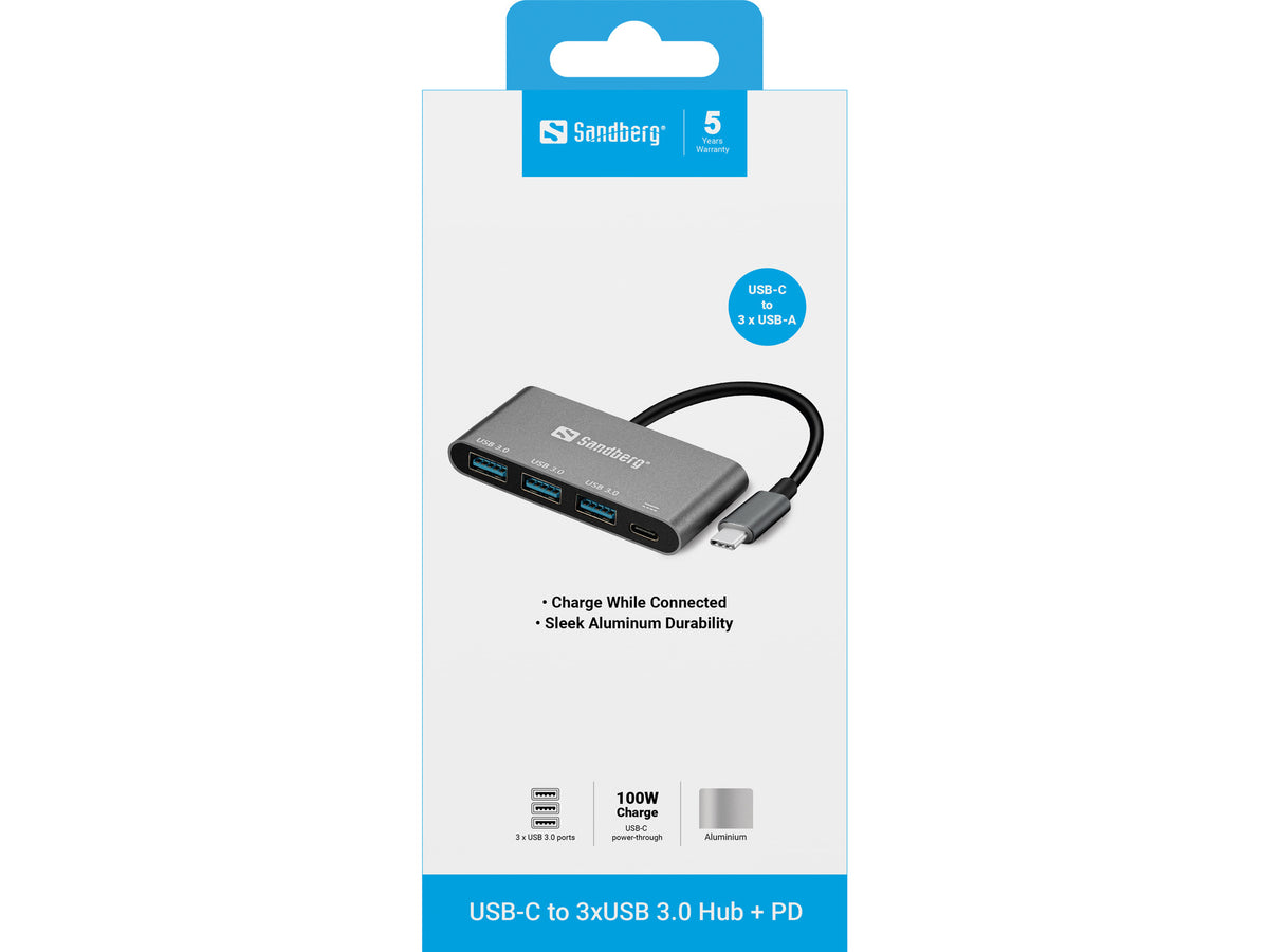 USBC til 3xUSB 3.0 Hub + PD [Icecat c2330dfd2eef48] - billede 2