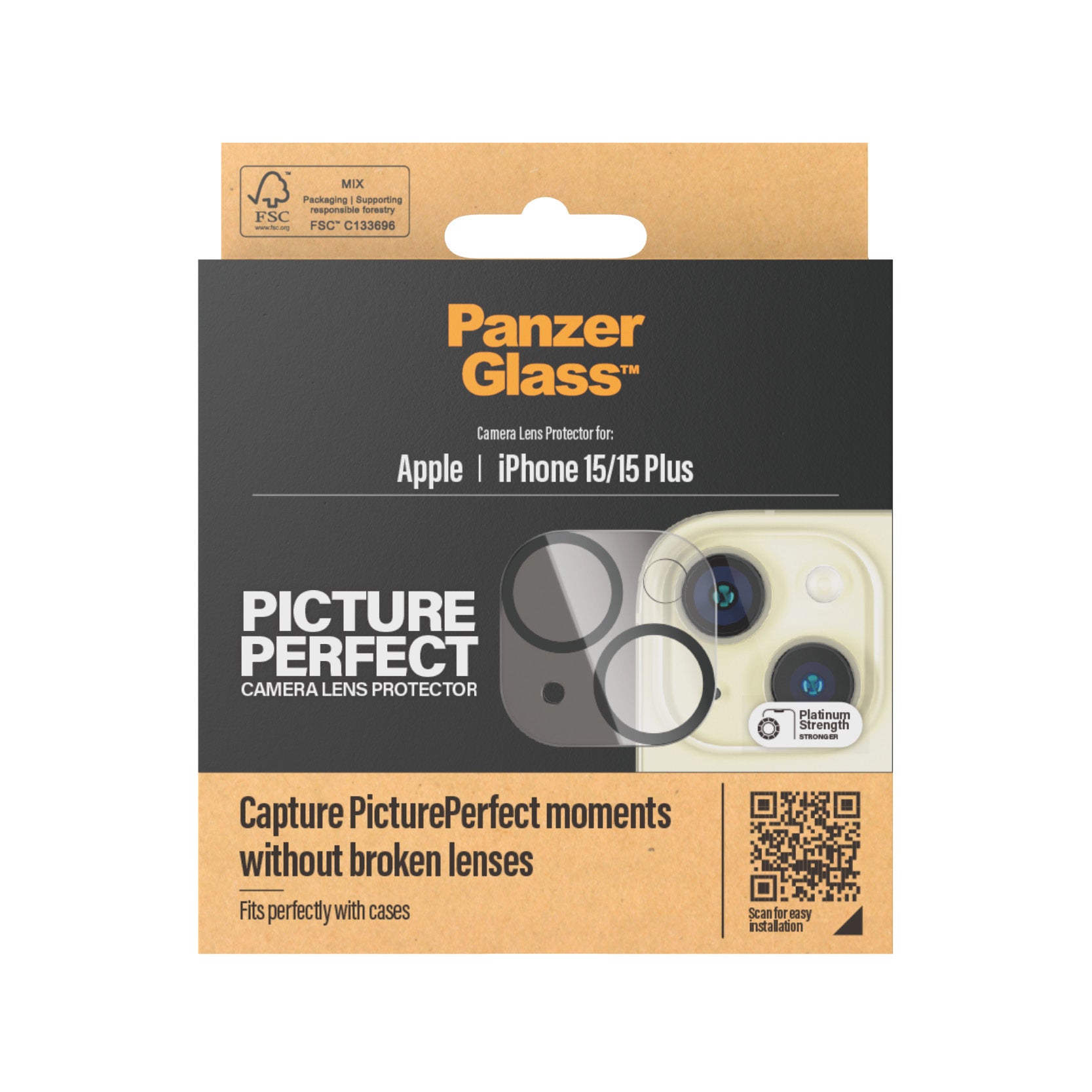 PanzerGlass PicturePerfect for iPhone 15/15 Plus Black - billede 3