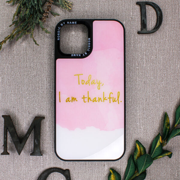 iPhone 12 Mini Cover Today I Am Thankful Logo Om Kamerahul