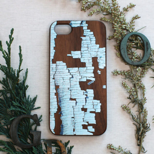 iPhone 7/8/SE Cover Træ afskalning – Hvid