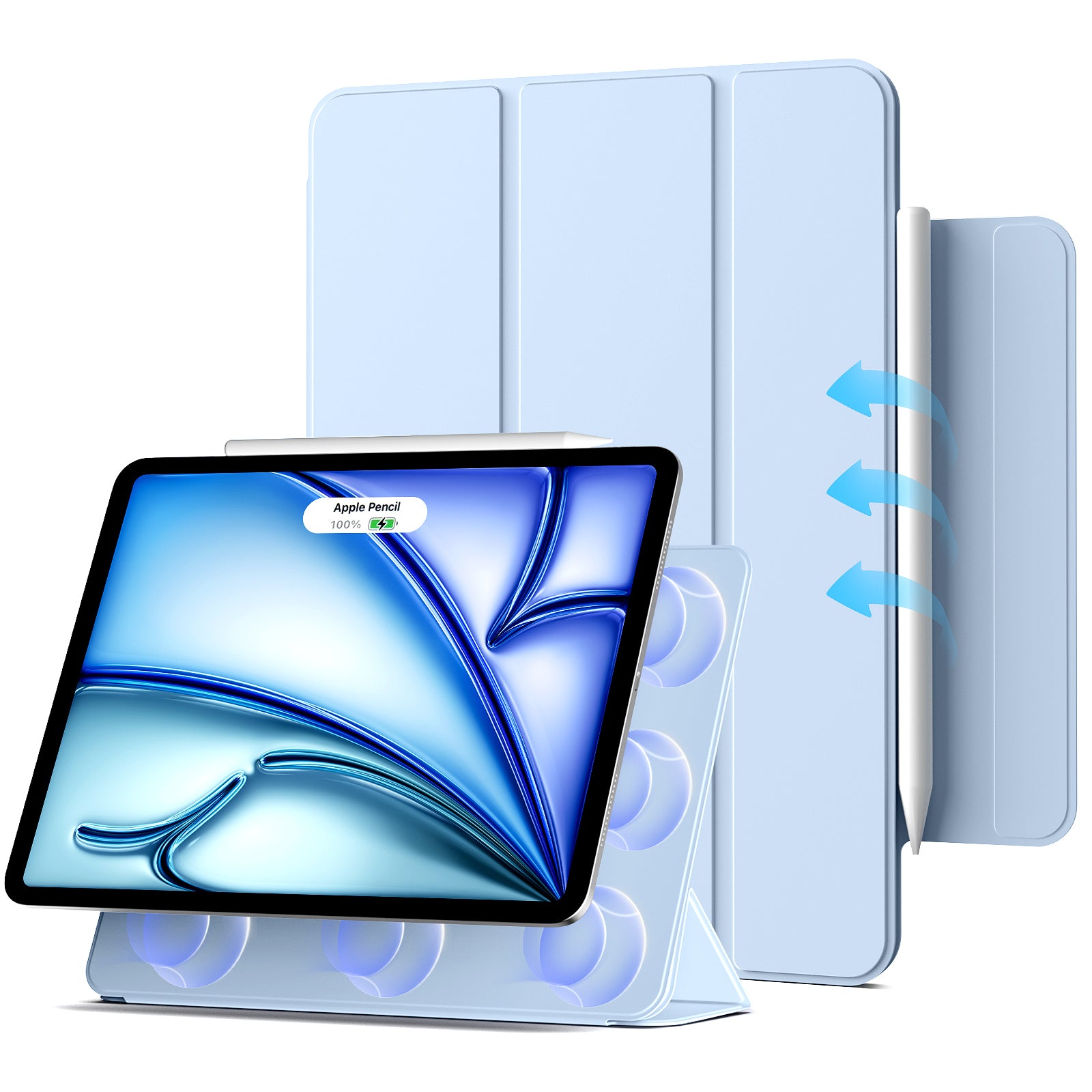 iPad 10,9 / Air4/5/11  Tri-Fold MAGNET SkyBlue