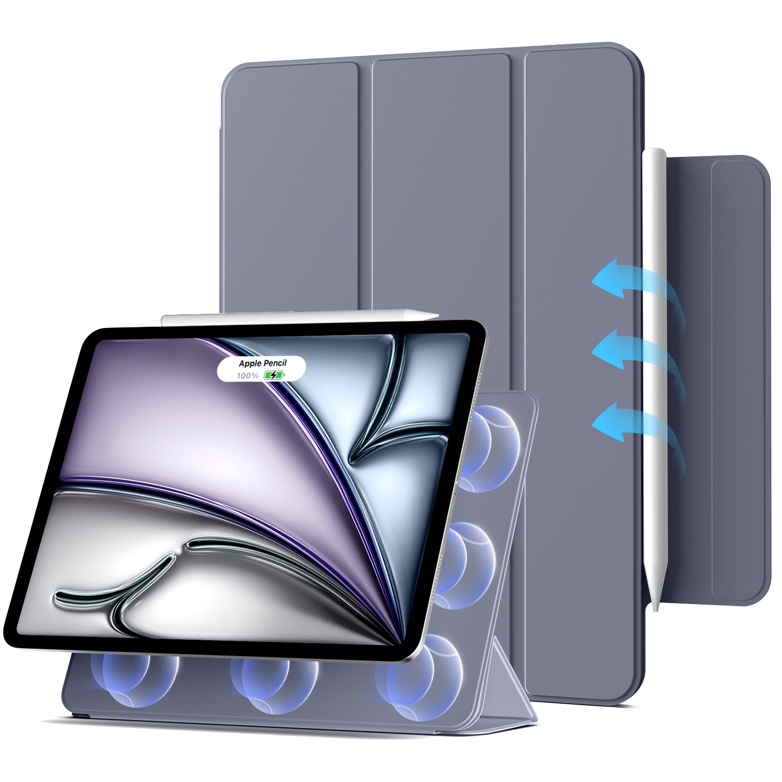 iPad 10,9 / Air4/5/11  Tri-Fold MAGNET Lavendel