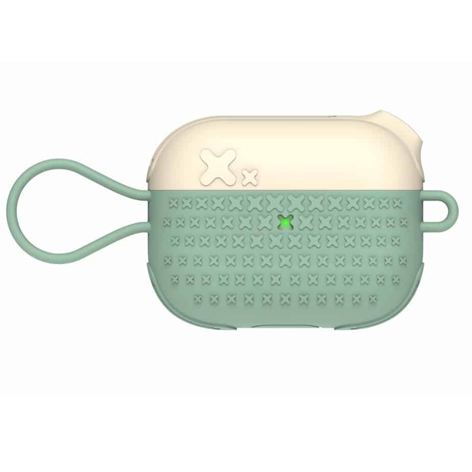 AirPods Pro taske with Strap. Grøn/Hvid