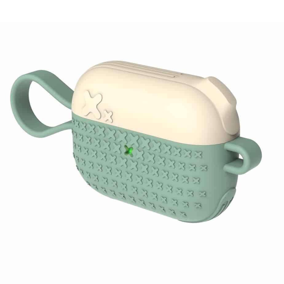 AirPods Pro taske with Strap. Grøn/Hvid