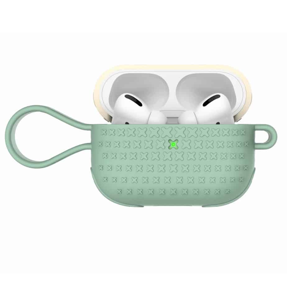 AirPods Pro taske with Strap. Grøn/Hvid