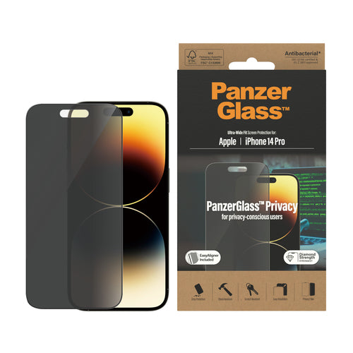 PanzerGlass iPhone 14 Pro UWF Privacy AB w. Applicator