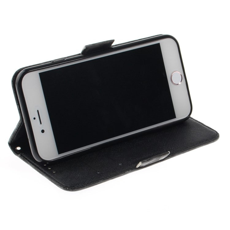 iPhone 7/8/SE Læder Wallet Flip Cover Light Spot Magnetic Animal World - produktbillede 7