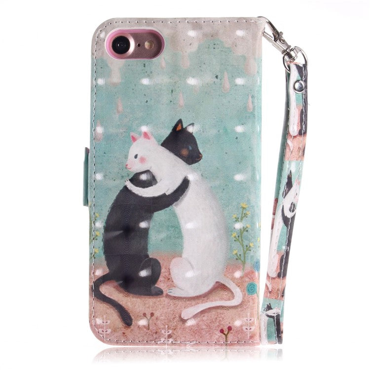 iPhone 7/8/SE Læder Cover To Katte - produktbillede 4
