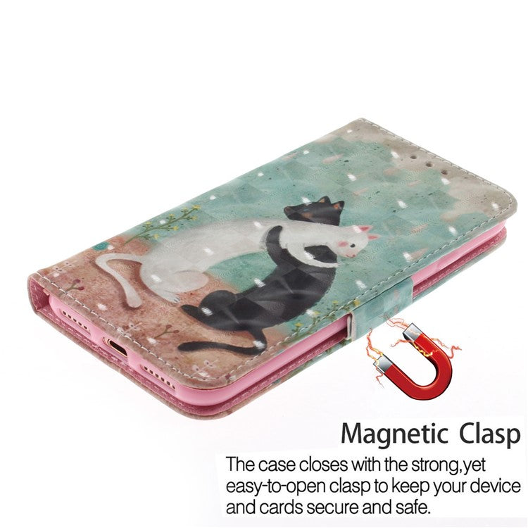 iPhone 7/8/SE Læder Cover To Katte - produktbillede 5