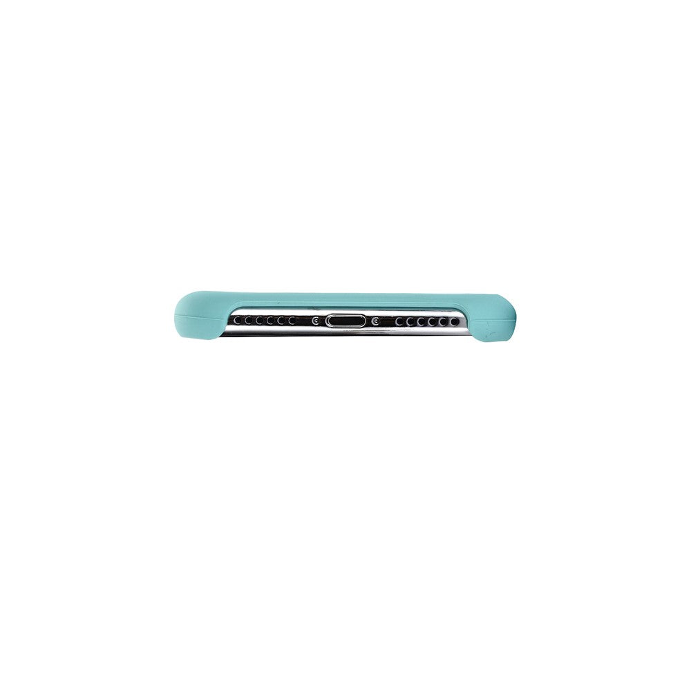iPhone XR Silicone Cover Liquid Edge Wrapped Cell – Cyan - produktbillede 7