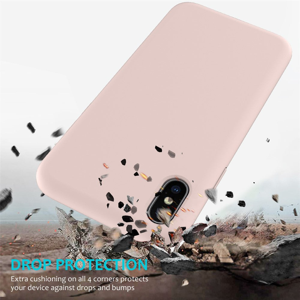iPhone XS/X Silicone Cover Liquid Good Protection Anti scratch Edge Wrapped Soft Smartphone – Pink - produktbillede 3