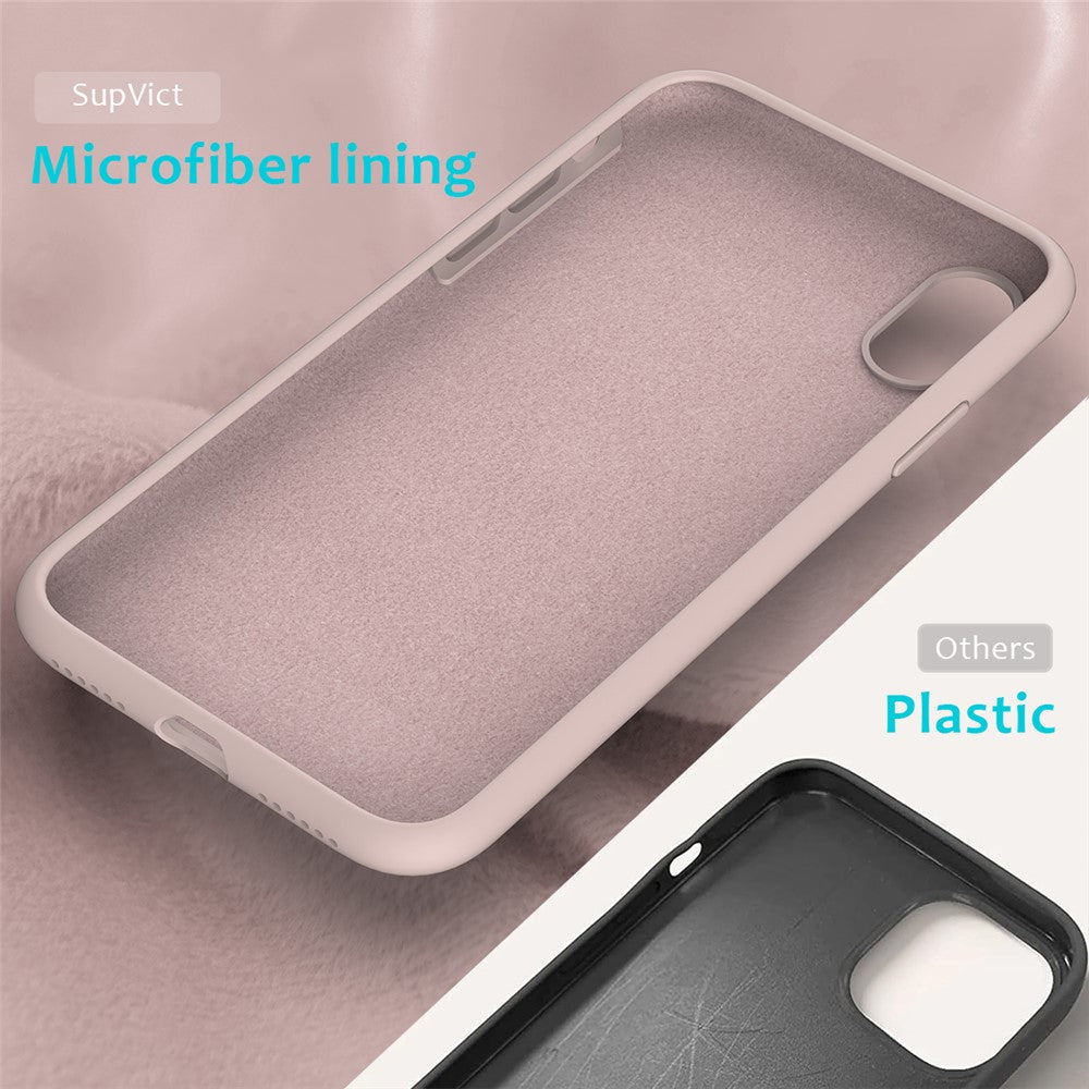 iPhone XS/X Silicone Cover Liquid Good Protection Anti scratch Edge Wrapped Soft Smartphone – Pink - produktbillede 6