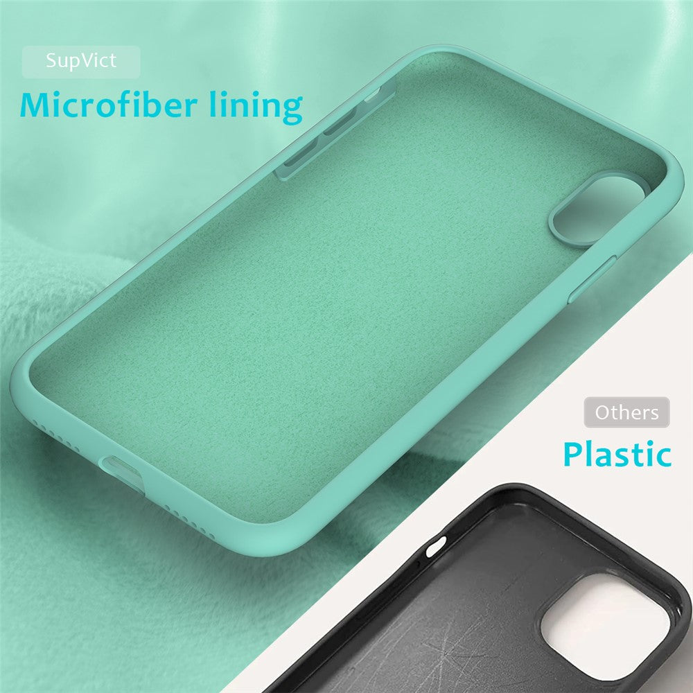 iPhone XS/X Silicone Cover Liquid Good Protection Anti scratch Edge Wrapped Soft Smartphone – Cyan - produktbillede 6