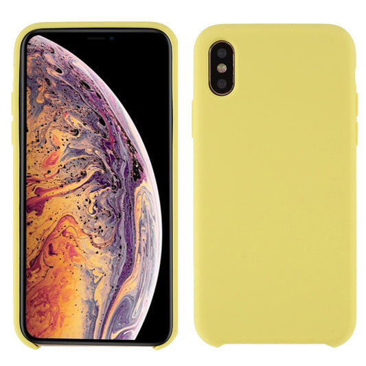 iPhone X/XS Silicone Cover Ensfarvet – Gul - produktbillede 1