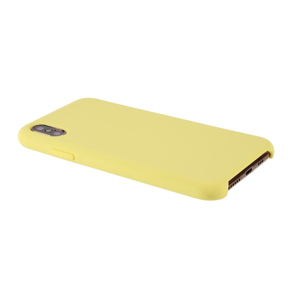 iPhone X/XS Silicone Cover Ensfarvet – Gul - produktbillede 2