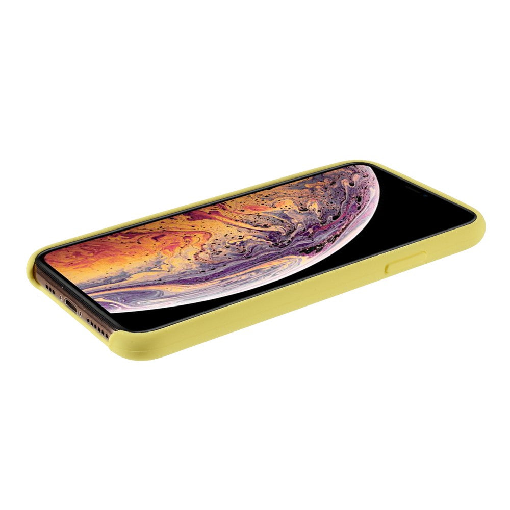 iPhone X/XS Silicone Cover Ensfarvet – Gul - produktbillede 3