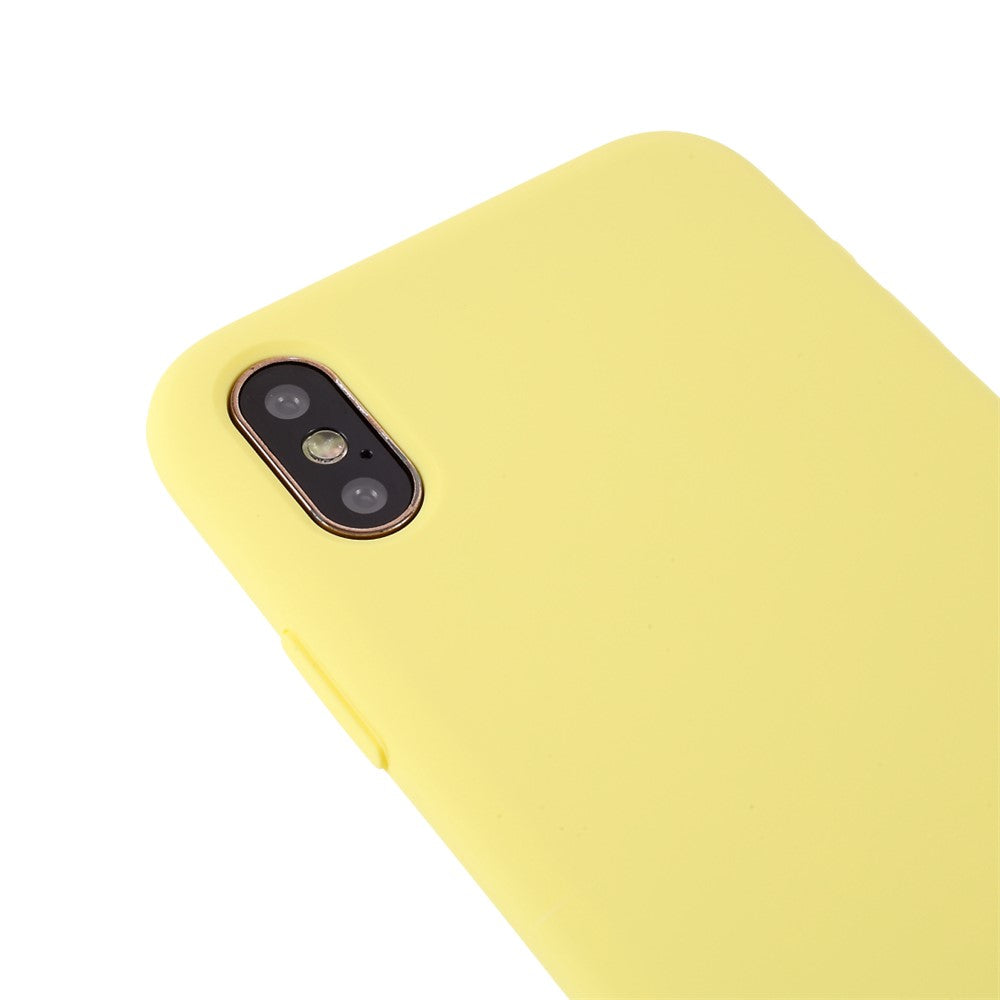 iPhone X/XS Silicone Cover Ensfarvet – Gul - produktbillede 4