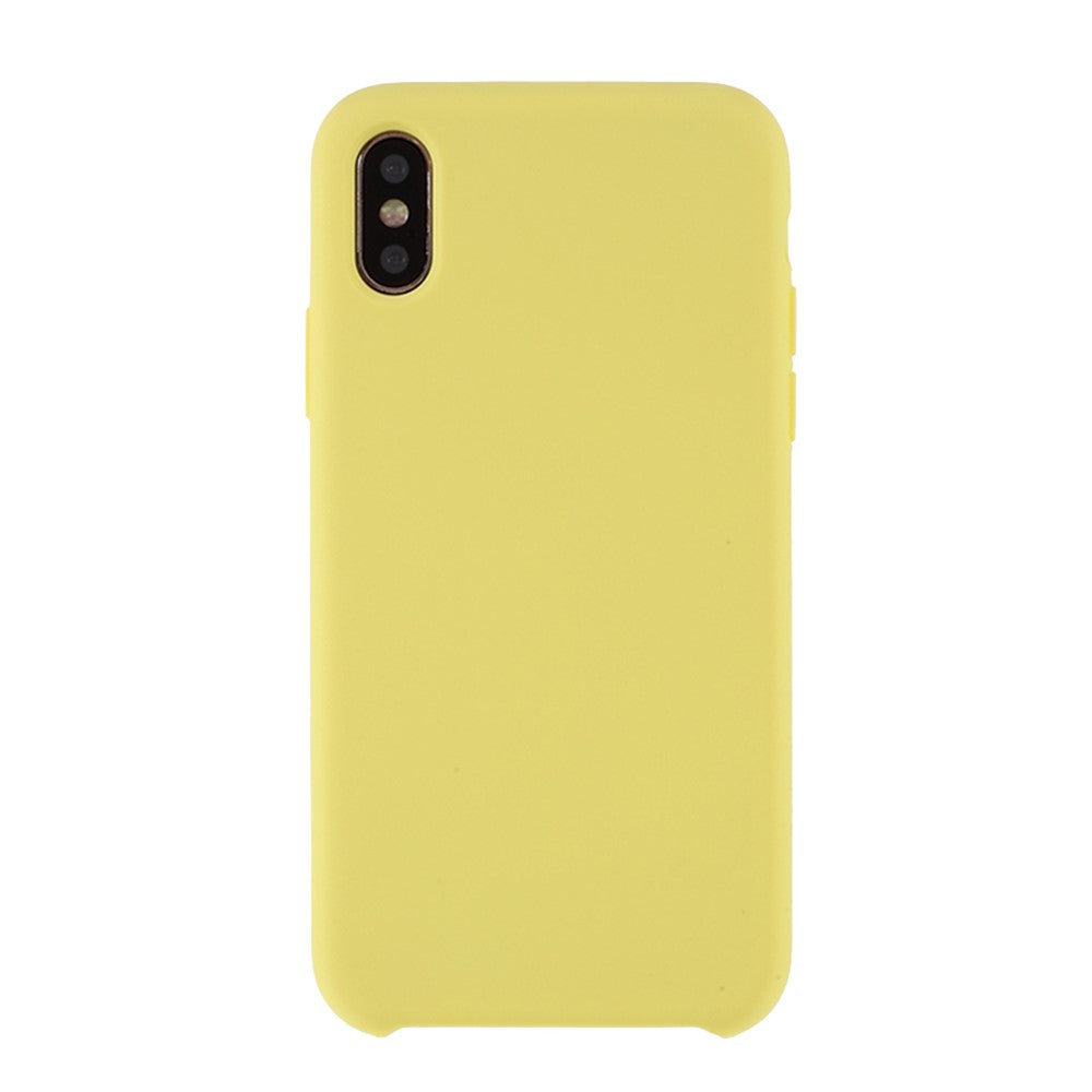 iPhone X/XS Silicone Cover Ensfarvet – Gul - produktbillede 6