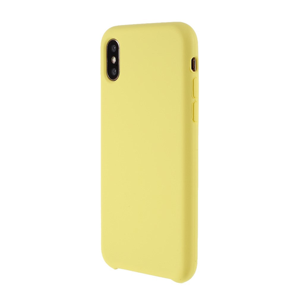 iPhone X/XS Silicone Cover Ensfarvet – Gul - produktbillede 7