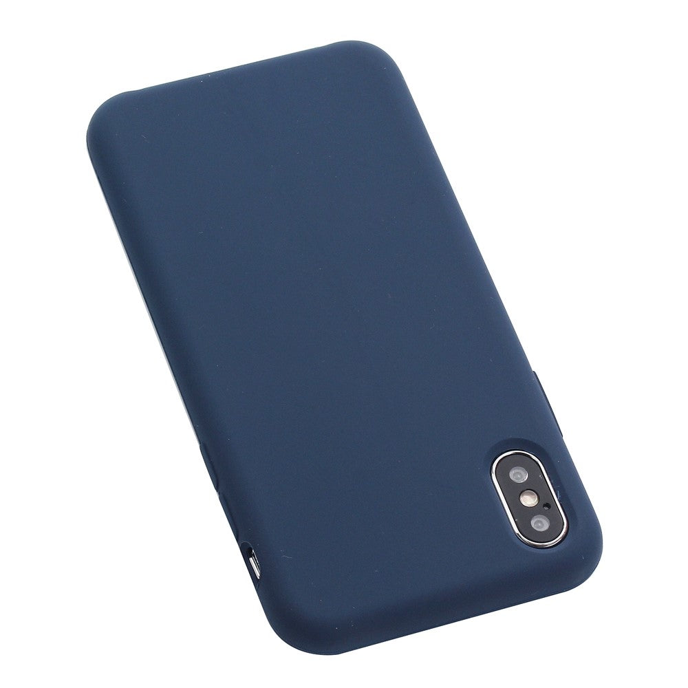 iPhone XS Max/XS max Cover Ensfarvet – Blå - produktbillede 11