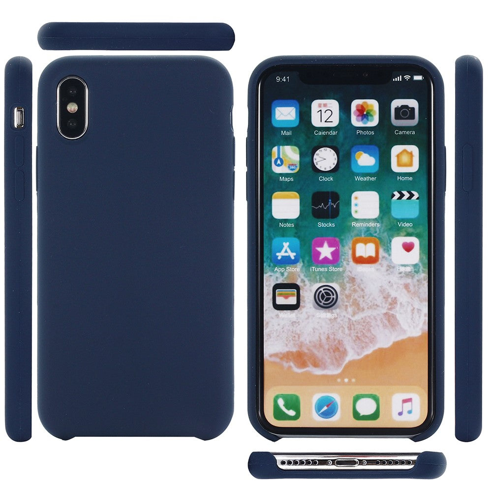 iPhone XS Max/XS max Cover Ensfarvet – Blå - produktbillede 13