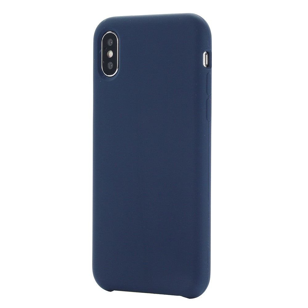 iPhone XS Max/XS max Cover Ensfarvet – Blå - produktbillede 2