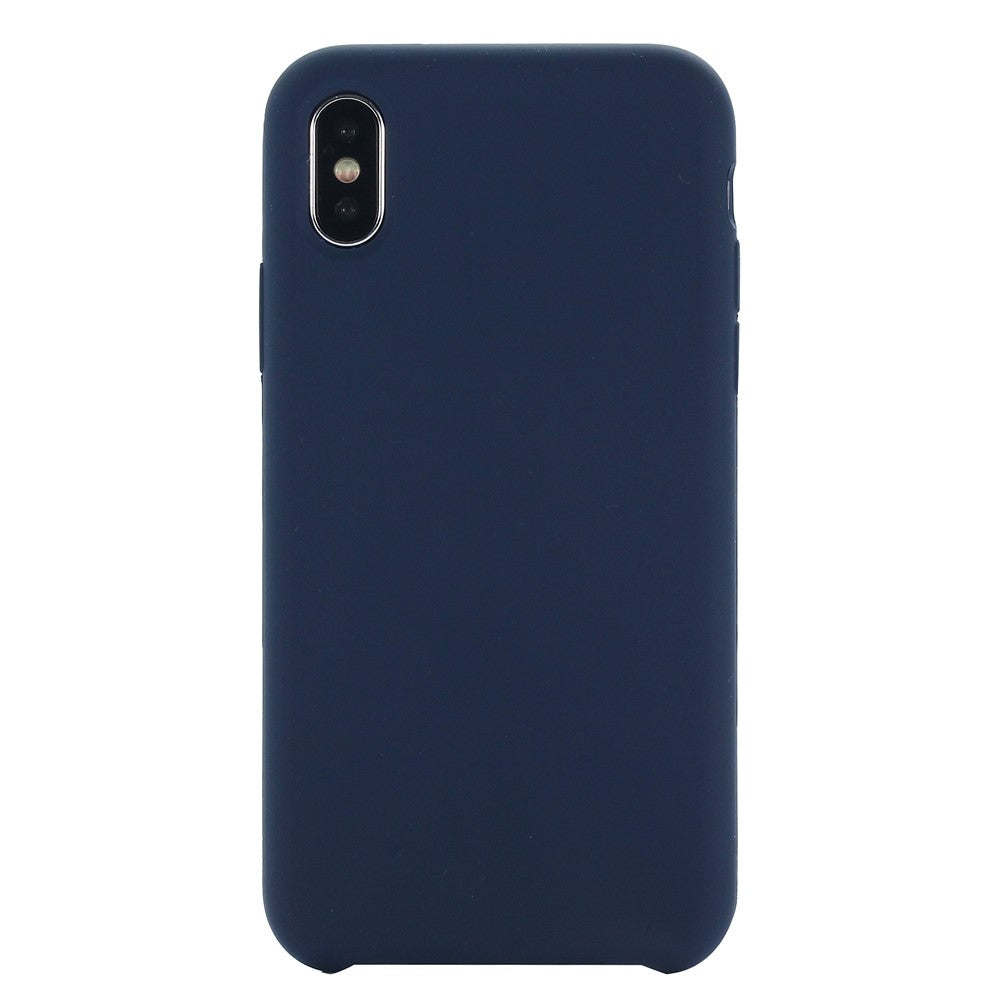 iPhone XS Max/XS max Cover Ensfarvet – Blå - produktbillede 4