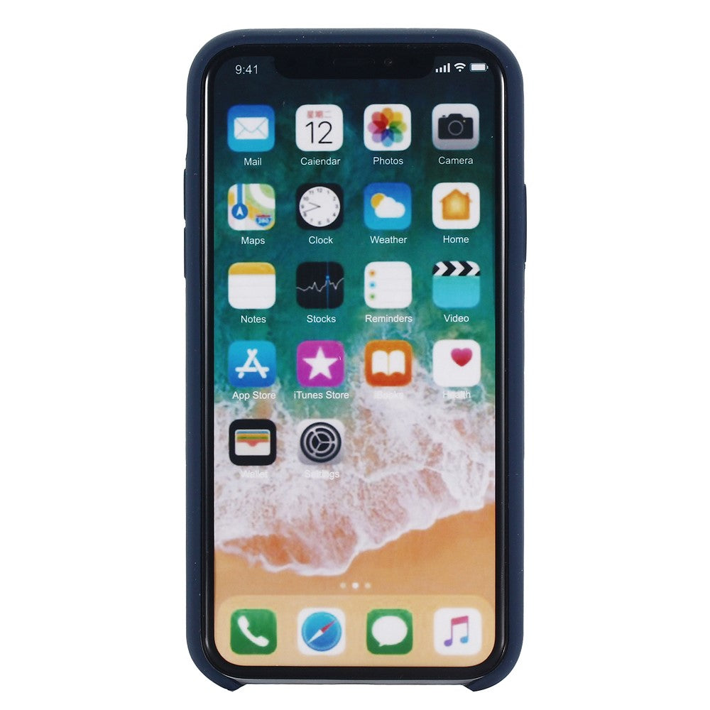 iPhone XS Max/XS max Cover Ensfarvet – Blå - produktbillede 5