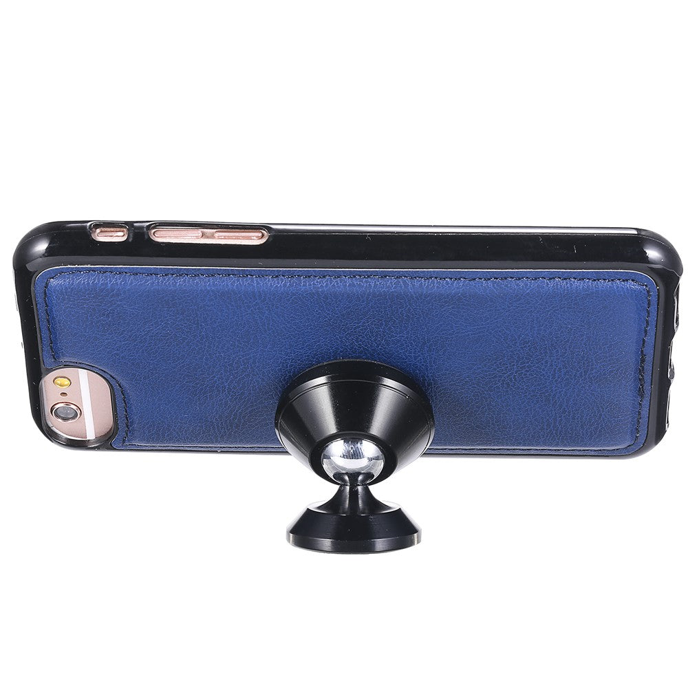 iPhone 6/6S/7/8/SE Læder Wallet Flip Cover Stand Magnetic Series 3 Detachable 2 in 1 – Blå - produktbillede 5