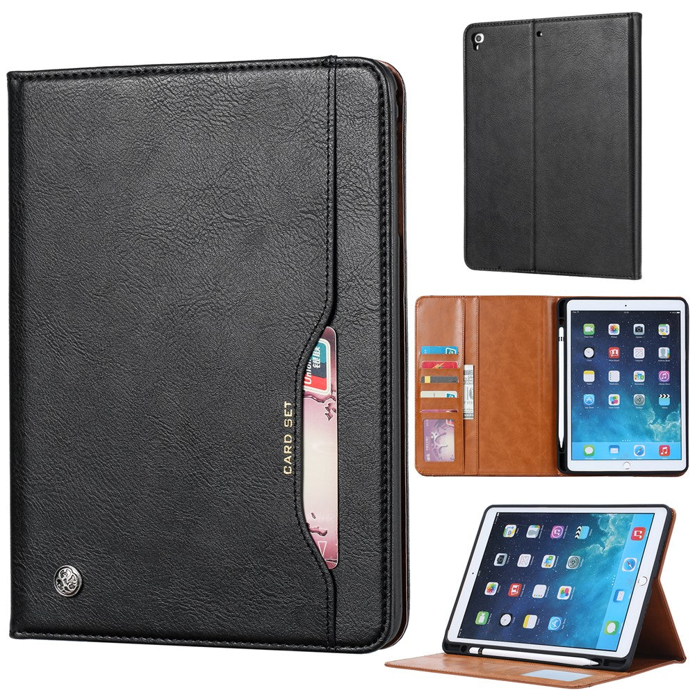 IPad 9,7 - PU Læder m. pen slot Sort - produktbillede 1
