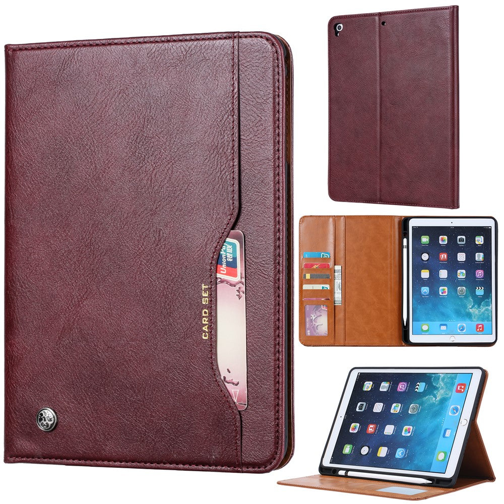 IPad 9,7 - PU Læder m. pen slot Rød - produktbillede 1